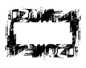 Fototapeta premium Vector Distressed rectangular frame with rough edges.