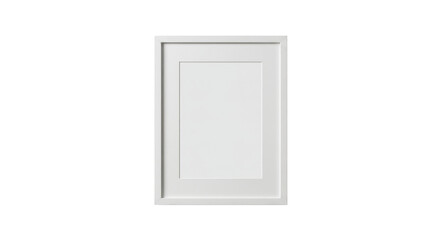 White picture frame for mock up isolated PNG with Transparent Background