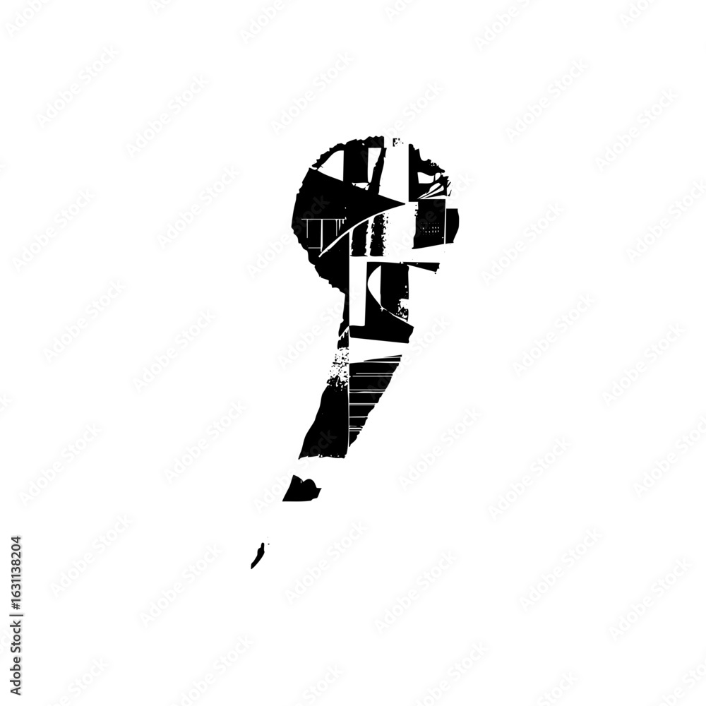 Poster vector abstract figure composed of geometric shapes and lines.