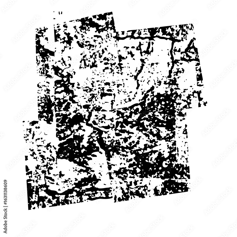 Poster vector abstract distressed texture with irregular shapes.