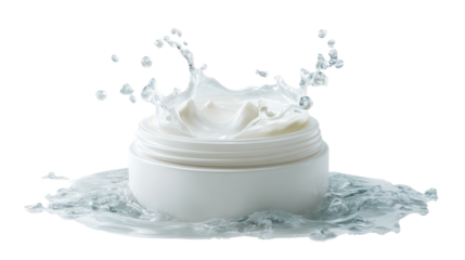 Moisturizing cream splash, white isolate background