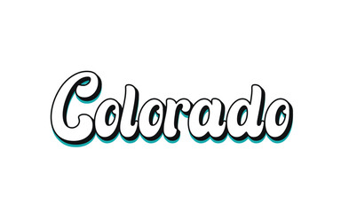Colorado hand made script font. Vector Colorado text typography design for tshirt hoodie baseball cap jacket and other uses vector