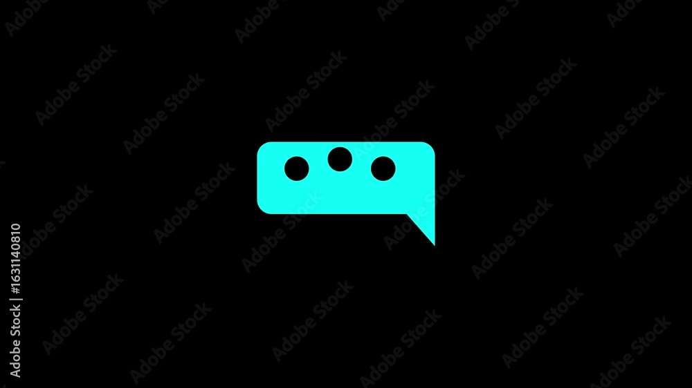 Aufkleber chat message bubble icon animation. message chat box icon motion graphics. floating speech bubbles 4