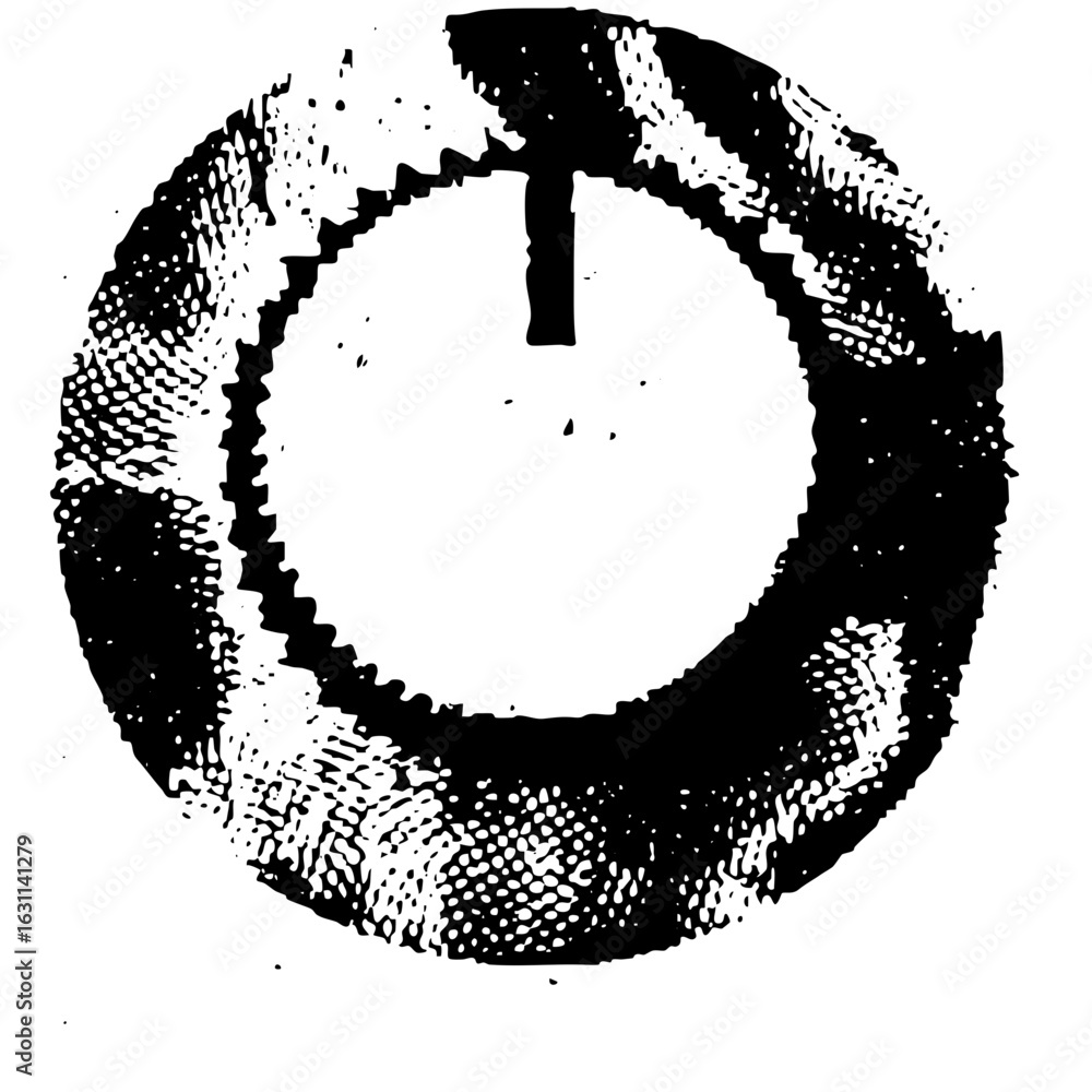 Poster vector abstract power symbol with circular elements.