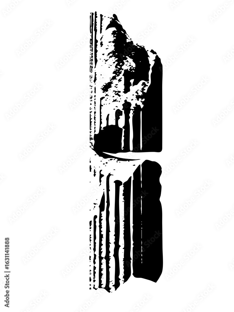 Poster vector abstract column with dripping effect