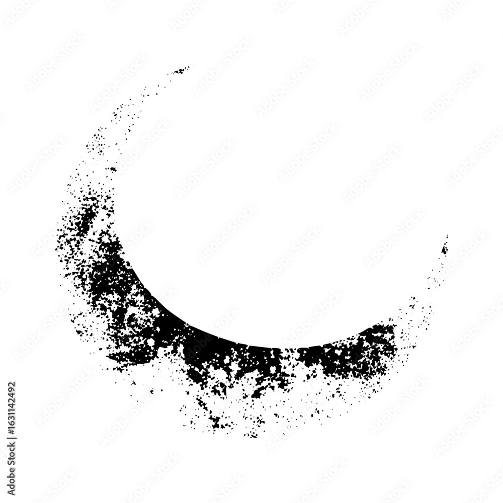 Poster Vector Abstract shape with textured edges.