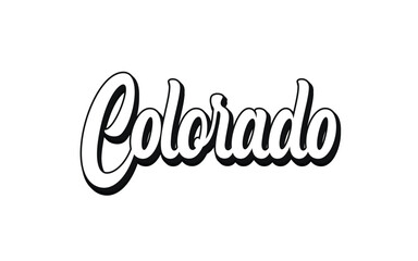 Fototapeta premium Colorado hand made script font. Vector Colorado text typography design for tshirt hoodie baseball cap jacket and other uses vector