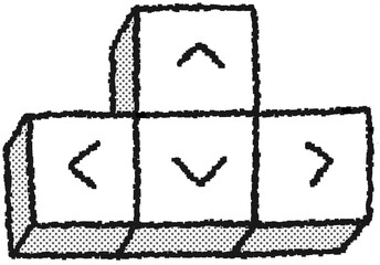 방향키 손그림 일러스트 스티커