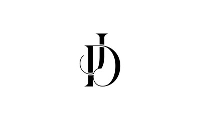 JD initial letters, monogram logo