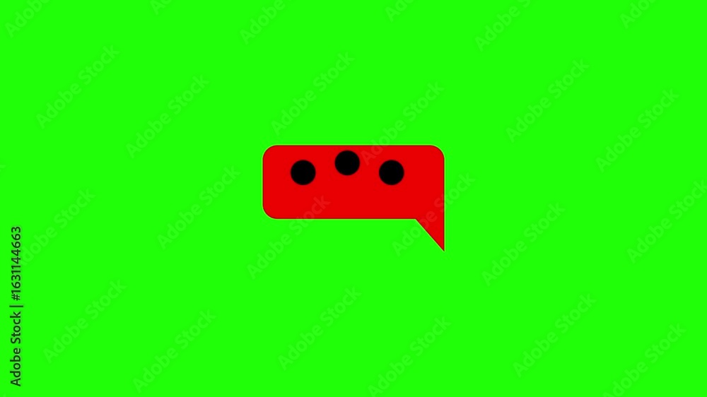 Aufkleber chat message bubble icon animation. message chat box icon motion graphics. floating speech bubbles 4