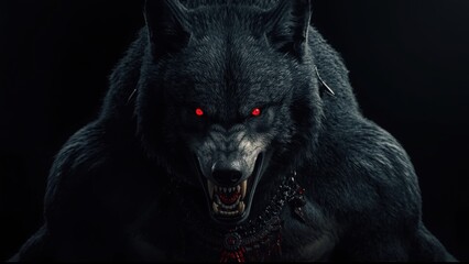 Majestic Werewolf With Fierce Red