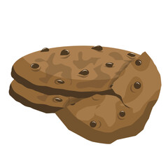 chocolate chip cookies, sweet dessert