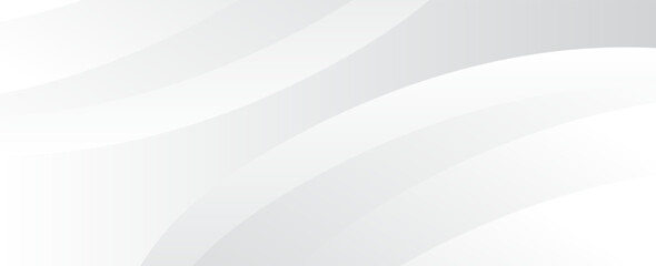 Abstract white and gray background with modern striped design and geometric round shapes. Vector illustration perfect for banners, posters, and digital designs.