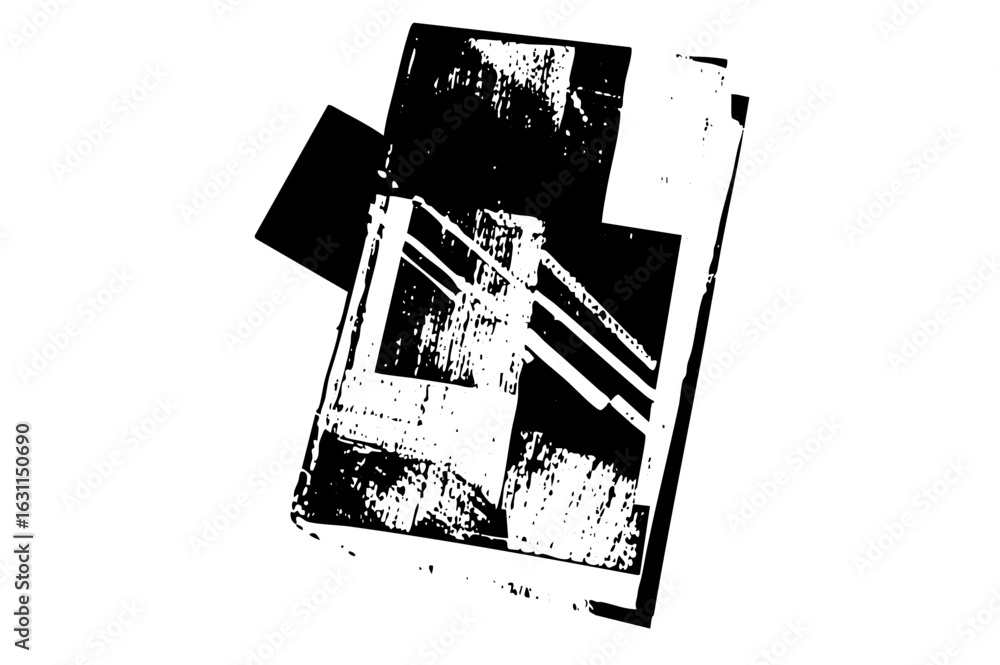 Poster Vector Abstract geometric composition featuring overlapping rectangular shapes.