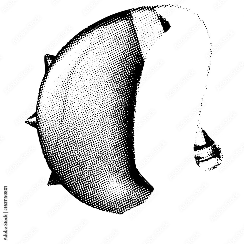 Poster vector abstract portrait of a womans face in halftone style.