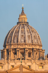 The dome of St. Peter's Basilica in the Vatican