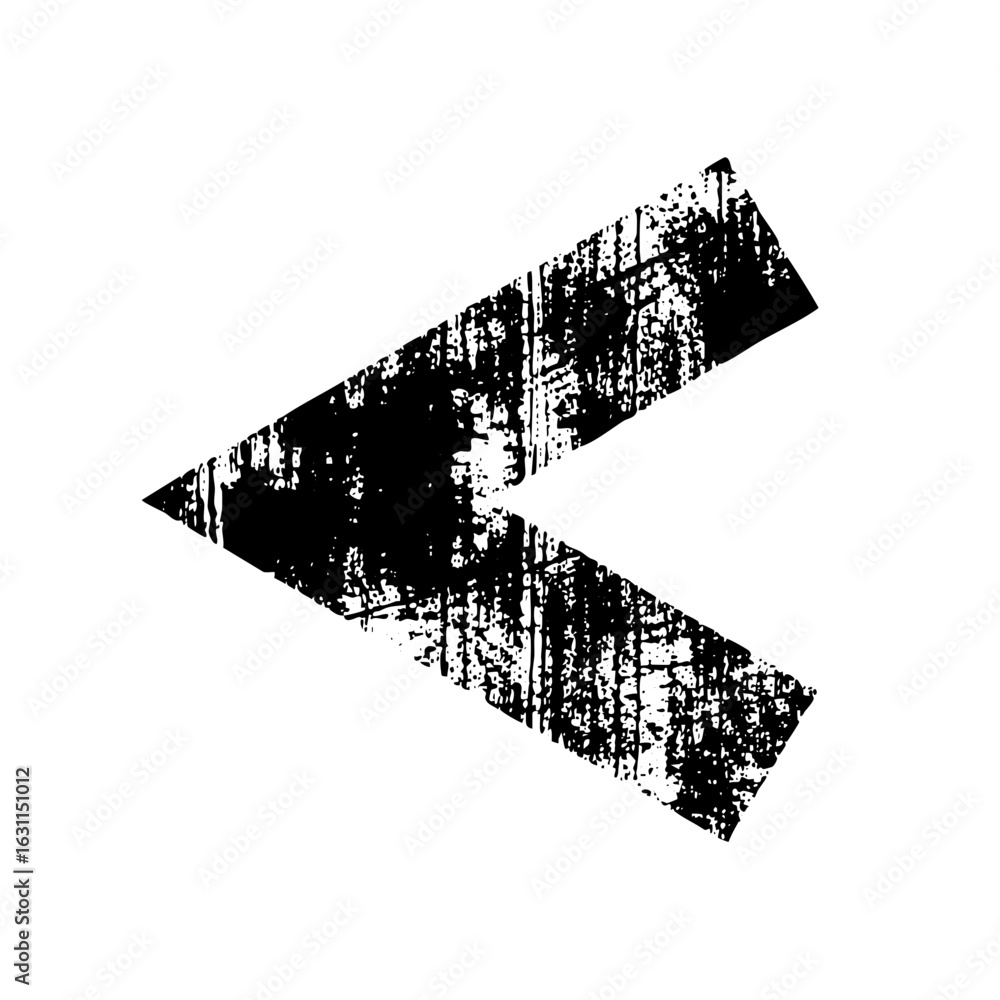 Poster vector distressed arrow pointing left element.