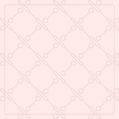 Seamless pattern on a pink background with a percent icon. Line design for posters, social media, and banner templates.