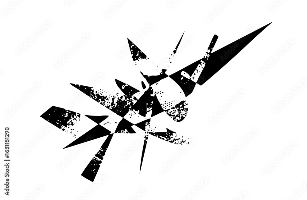 Poster vector abstract black shapes create a dynamic explosion .