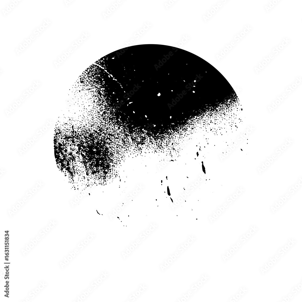 Poster vector abstract black shapes create a dissolving circular .