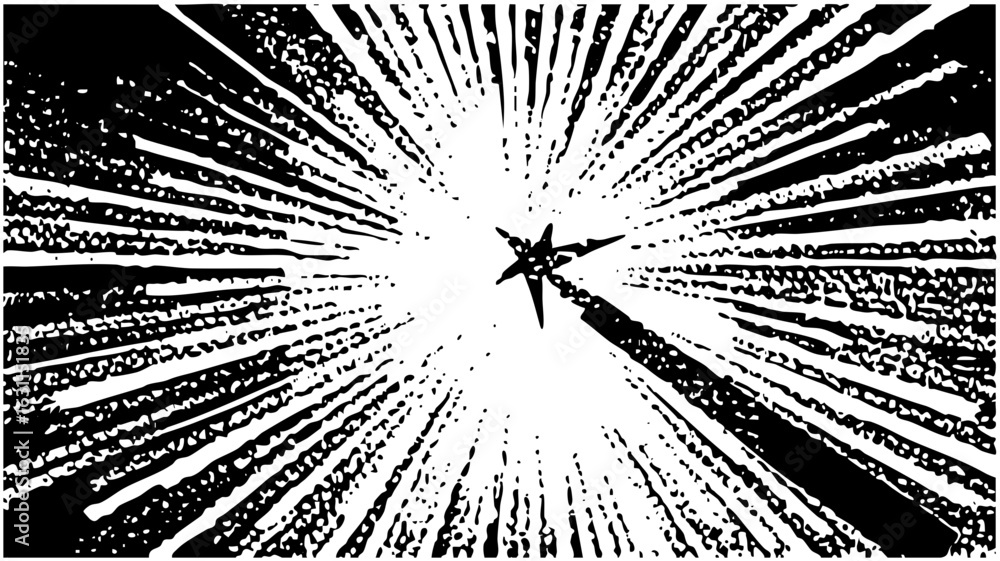 Poster vector dynamic explosion radiates from a central starburst.