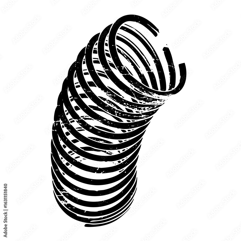 Poster vector abstract spiral with textured lines.