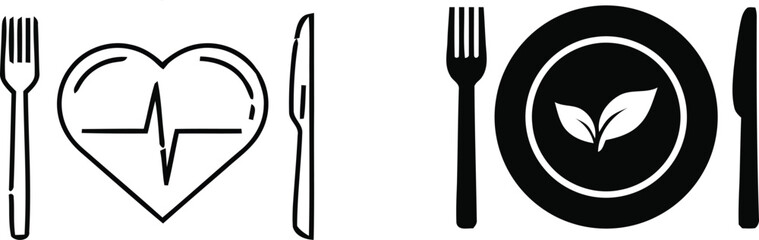 Isolated shiny stainless steel fork, knife, and spoon set on a white tableIsolated shiny stainless steel fork, knife, and spoon set on a white table