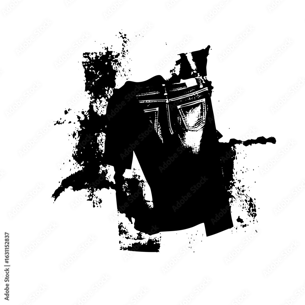 Poster vector abstract helmet with distressed edges