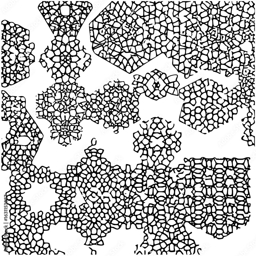 Poster vector intricate network of abstract polygonal shapes creates a complex cellular .