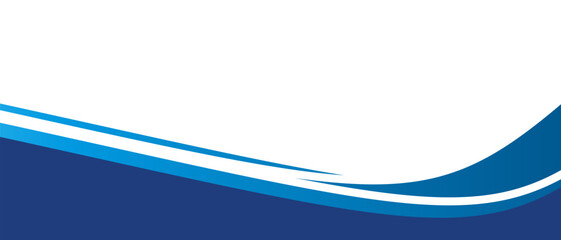 Blue and white business wave banner background. vector illustration.