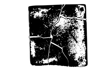 Vector Fragmented stone texture with cracked surface .