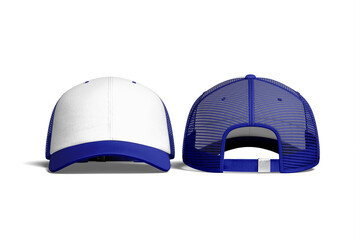Blue Trucker Hat Mockup