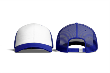 Blue Trucker Hat Mockup