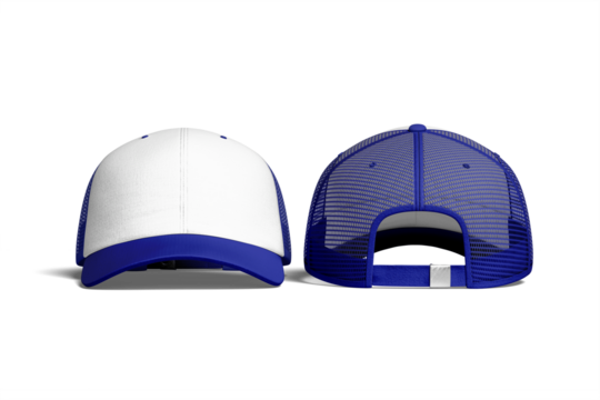 Blue Trucker Hat Mockup