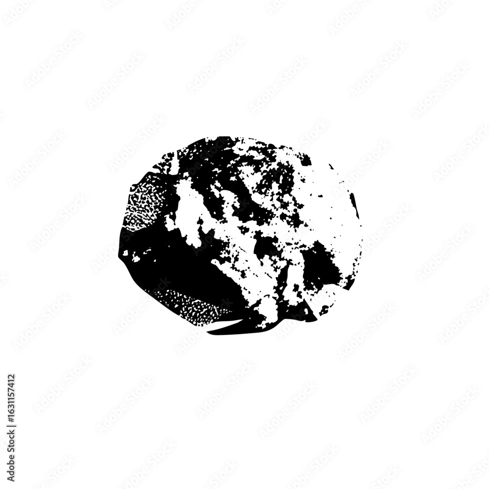 Poster vector abstract globe with textured continents.