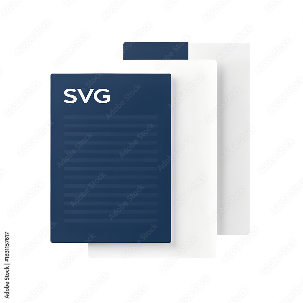 Poster scalable vector graphics file format document isolated on transparent background