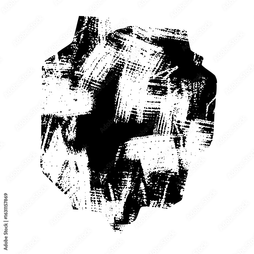 Poster vector abstract portrait of a face with bold shapes.