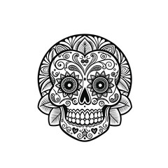 Decorative Sugar Skull with Intricate Patterns
