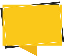 Yellow Origami Style Chat Bubble Icon for Modern Messaging and Social Media Design