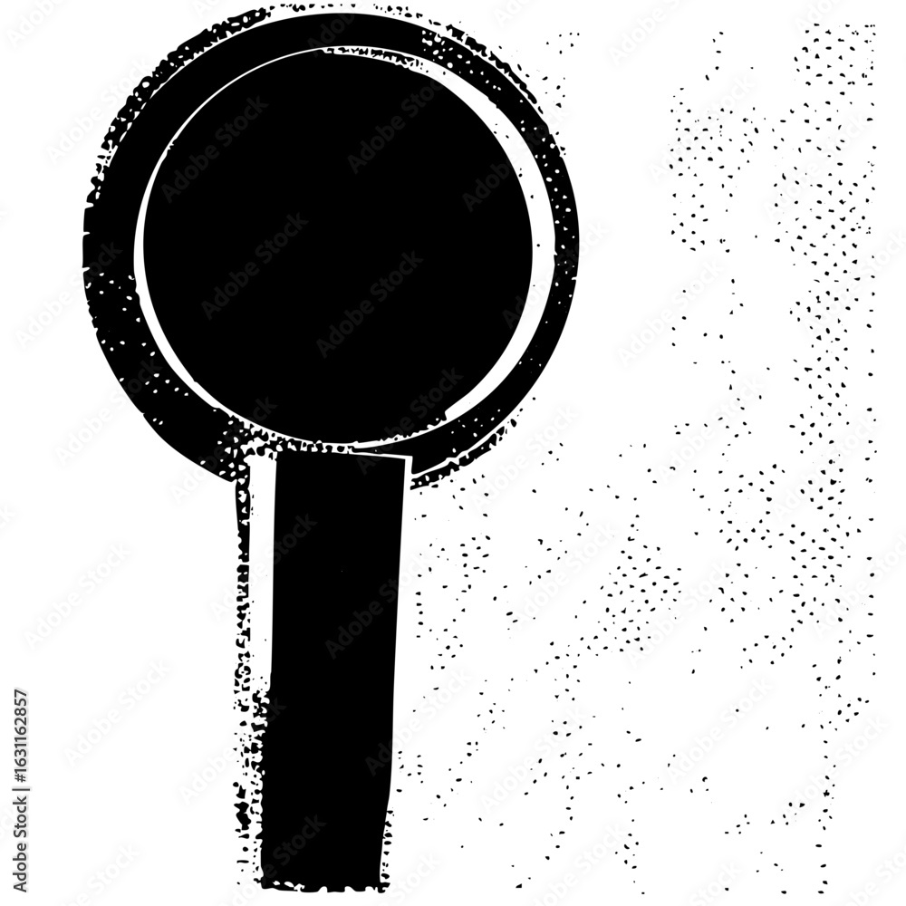 Poster vector black keyhole with rough edges