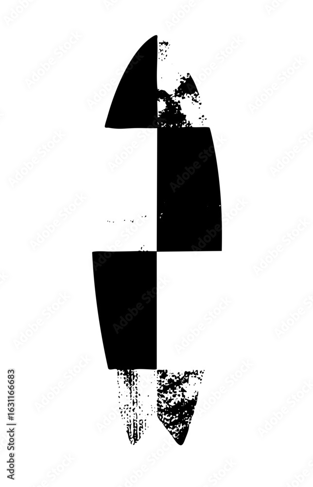 Poster vector abstract arrow with distressed texture