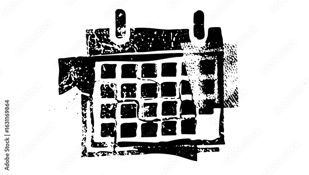 Poster Vector Abstract calendar with distressed texture.