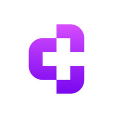 Letter C plus medical simple creative logo
