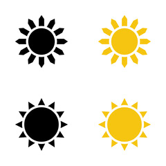 Sun icons set, sunshine sun icon vector illustration icons