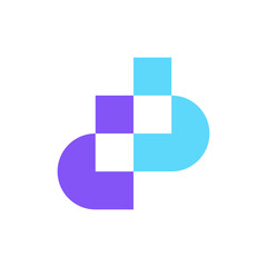 Letter DB modern technology logo design