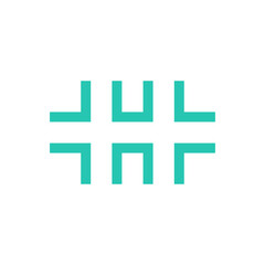 Letter H line plus medical logo