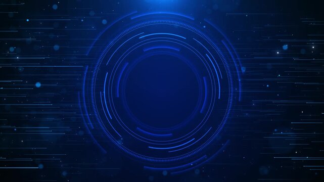 Futuristic Blue HUD Circular Interface Futuristic Display rings digital lines form animated for high tech dashboards virtual control panels sci-fi user interface animation sci-fi tech dashboards