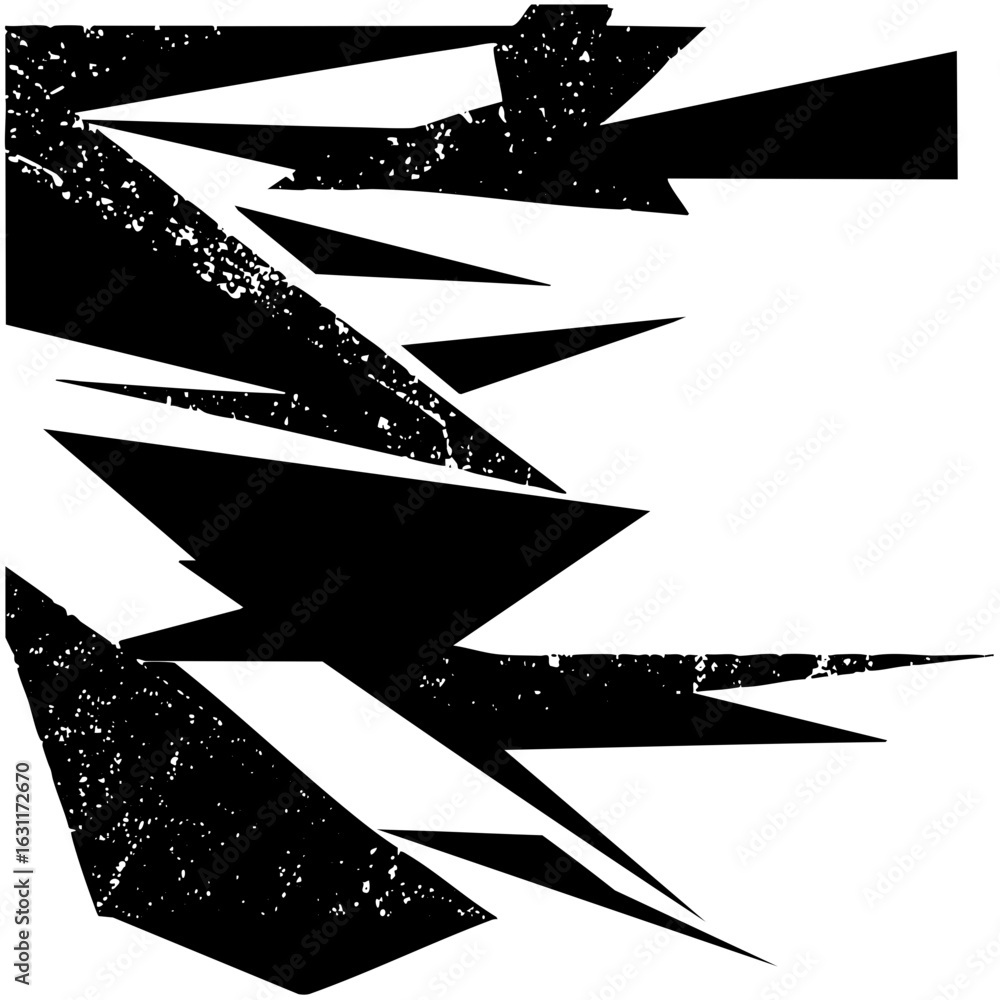 Poster vector dynamic black abstract shapes create a fragmented energetic .