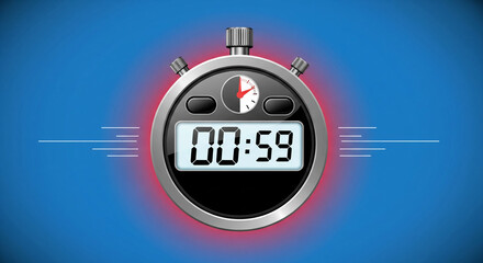 Fototapeta premium Need a time tracker? Use this modern stopwatch to measure time in style for your project or presentation