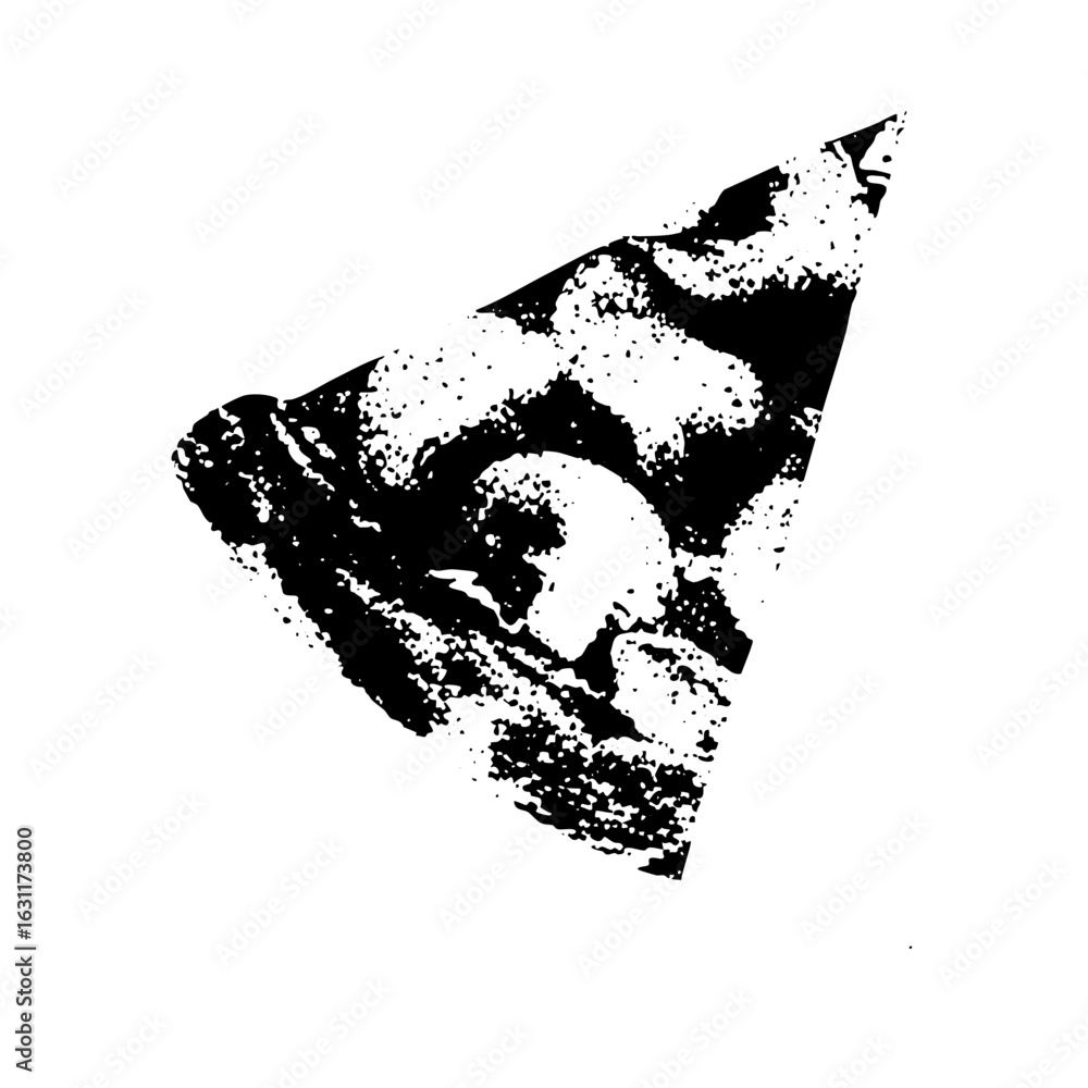 Poster vector abstract face portrait within a triangular shape.